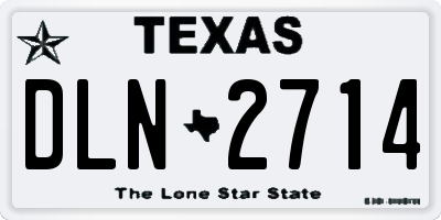 TX license plate DLN2714