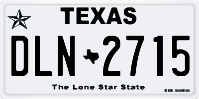 TX license plate DLN2715