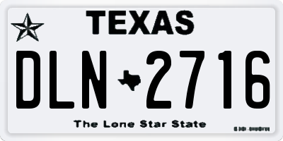 TX license plate DLN2716