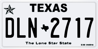 TX license plate DLN2717