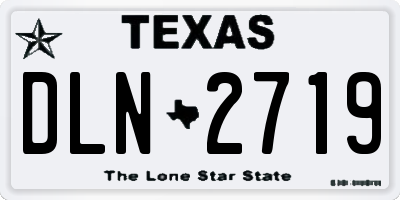 TX license plate DLN2719