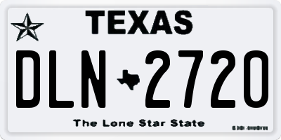TX license plate DLN2720