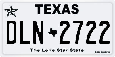 TX license plate DLN2722
