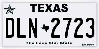 TX license plate DLN2723