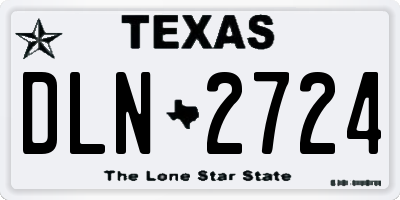 TX license plate DLN2724