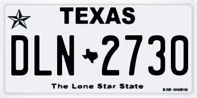 TX license plate DLN2730