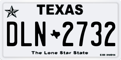 TX license plate DLN2732