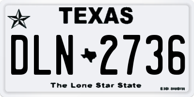 TX license plate DLN2736
