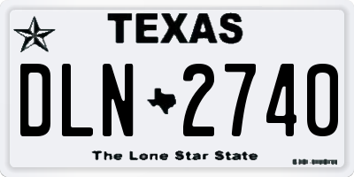 TX license plate DLN2740