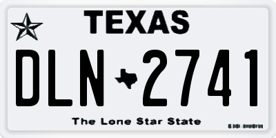 TX license plate DLN2741
