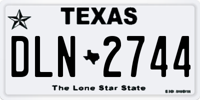 TX license plate DLN2744