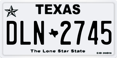 TX license plate DLN2745