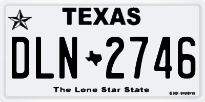 TX license plate DLN2746