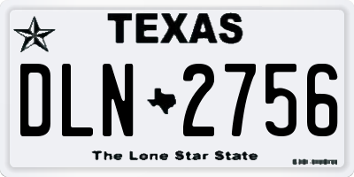 TX license plate DLN2756