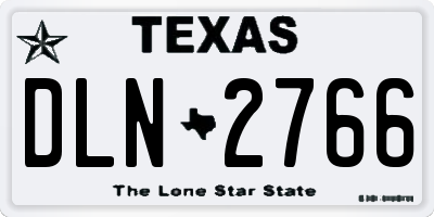TX license plate DLN2766