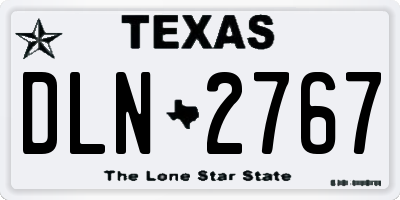 TX license plate DLN2767