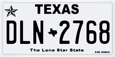 TX license plate DLN2768