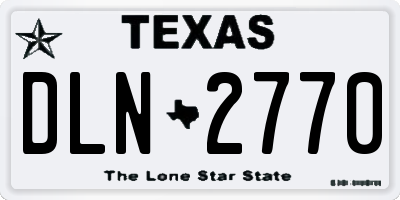 TX license plate DLN2770