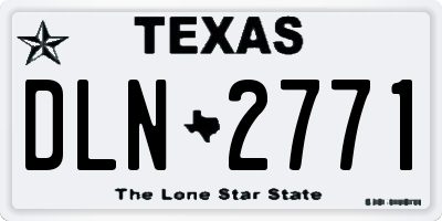 TX license plate DLN2771
