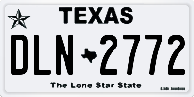 TX license plate DLN2772