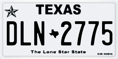 TX license plate DLN2775