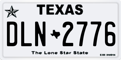 TX license plate DLN2776