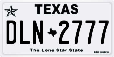 TX license plate DLN2777
