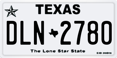 TX license plate DLN2780