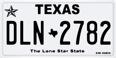 TX license plate DLN2782
