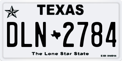 TX license plate DLN2784