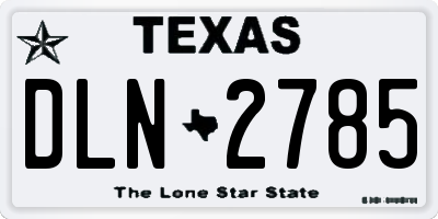 TX license plate DLN2785