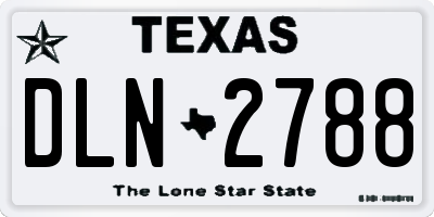 TX license plate DLN2788