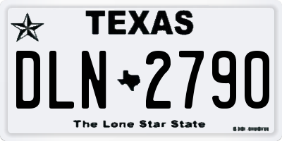 TX license plate DLN2790