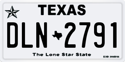 TX license plate DLN2791