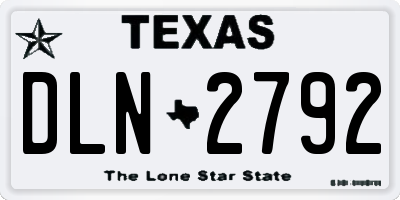 TX license plate DLN2792