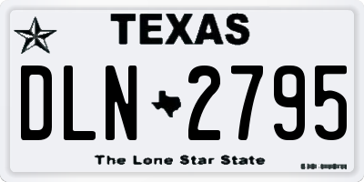 TX license plate DLN2795