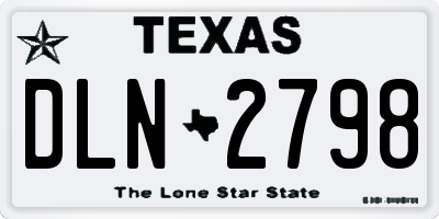 TX license plate DLN2798