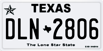 TX license plate DLN2806