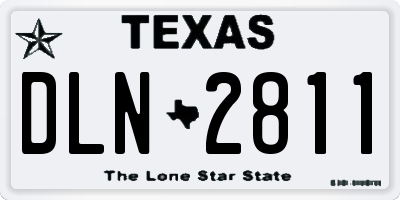 TX license plate DLN2811