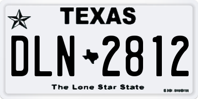 TX license plate DLN2812