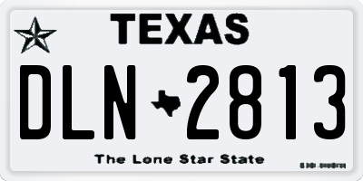 TX license plate DLN2813