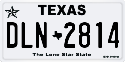 TX license plate DLN2814
