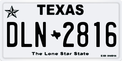TX license plate DLN2816