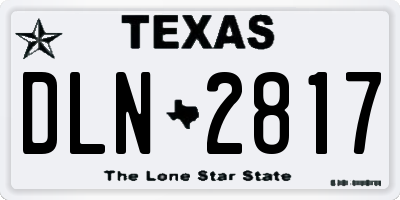 TX license plate DLN2817