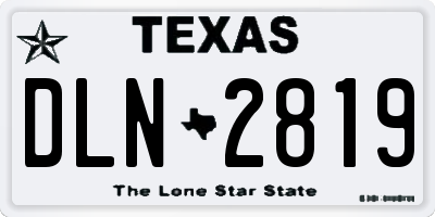 TX license plate DLN2819