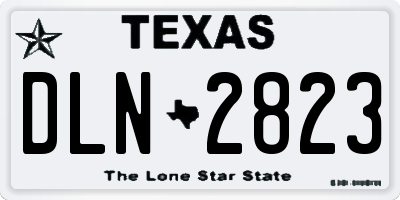 TX license plate DLN2823