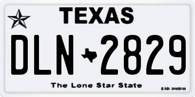 TX license plate DLN2829