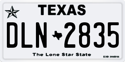 TX license plate DLN2835
