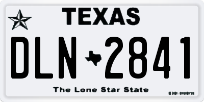 TX license plate DLN2841