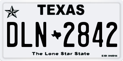 TX license plate DLN2842